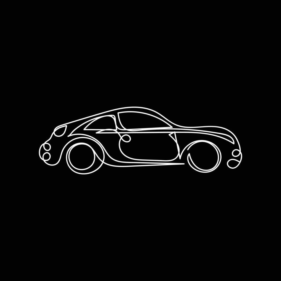 car one line art, car continuous line art , car minimal line art design vector