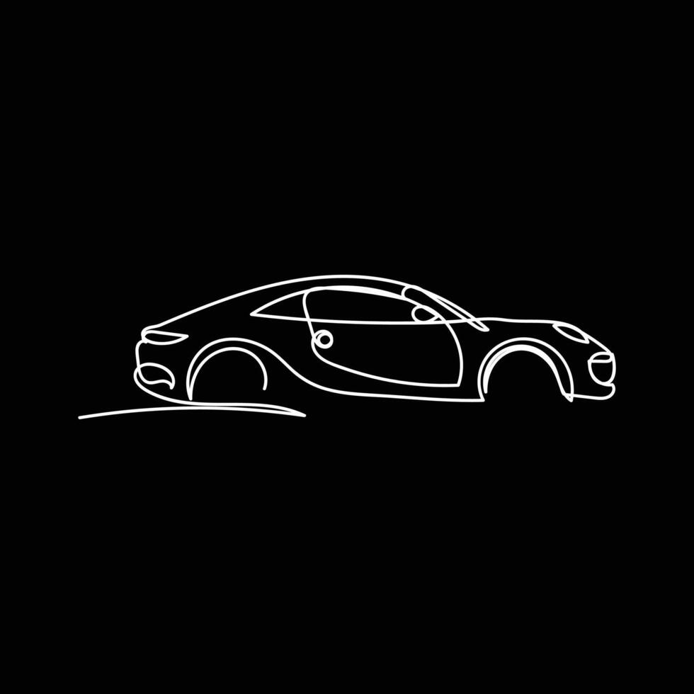 car one line art, car continuous line art , car minimal line art design vector