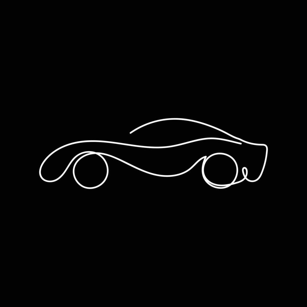 car one line art, car continuous line art , car minimal line art design vector