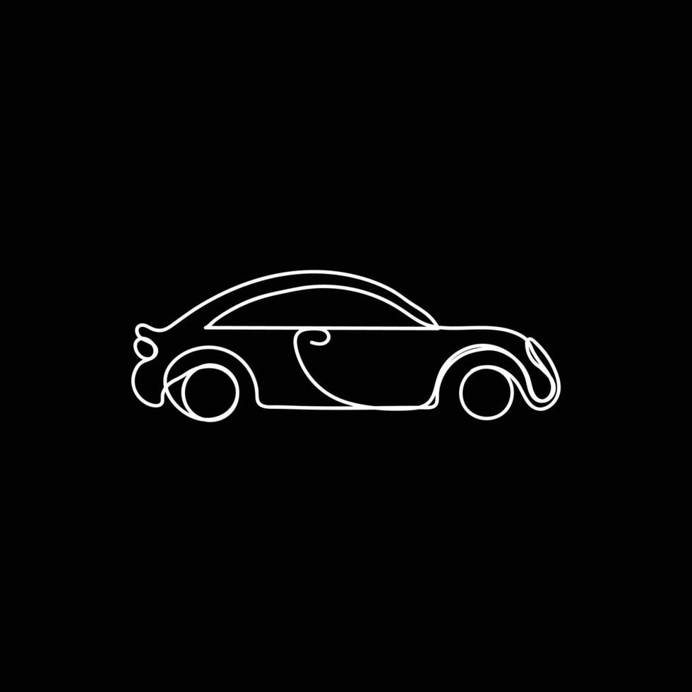 car one line art, car continuous line art , car minimal line art design vector