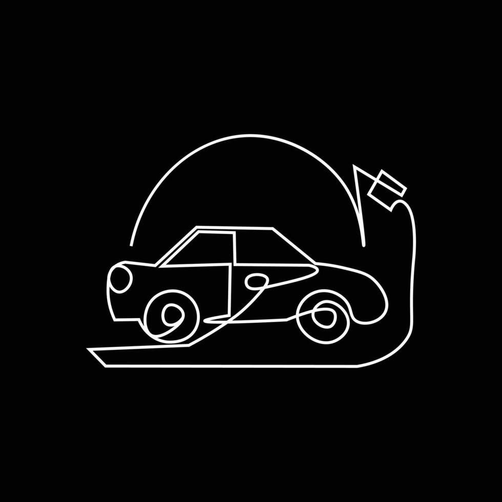 car one line art, car continuous line art , car minimal line art design vector