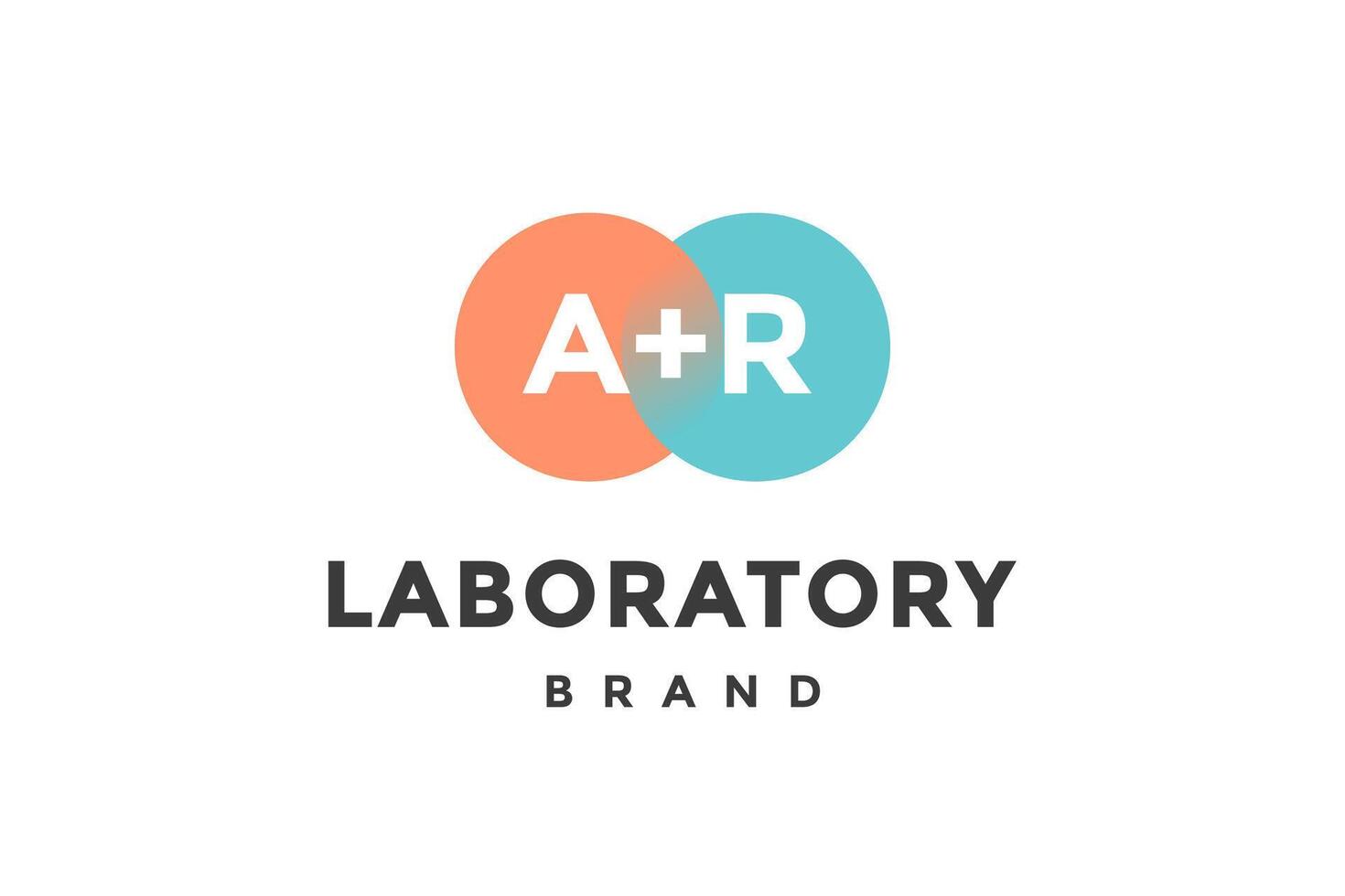 Emblem of business company with two circle vector