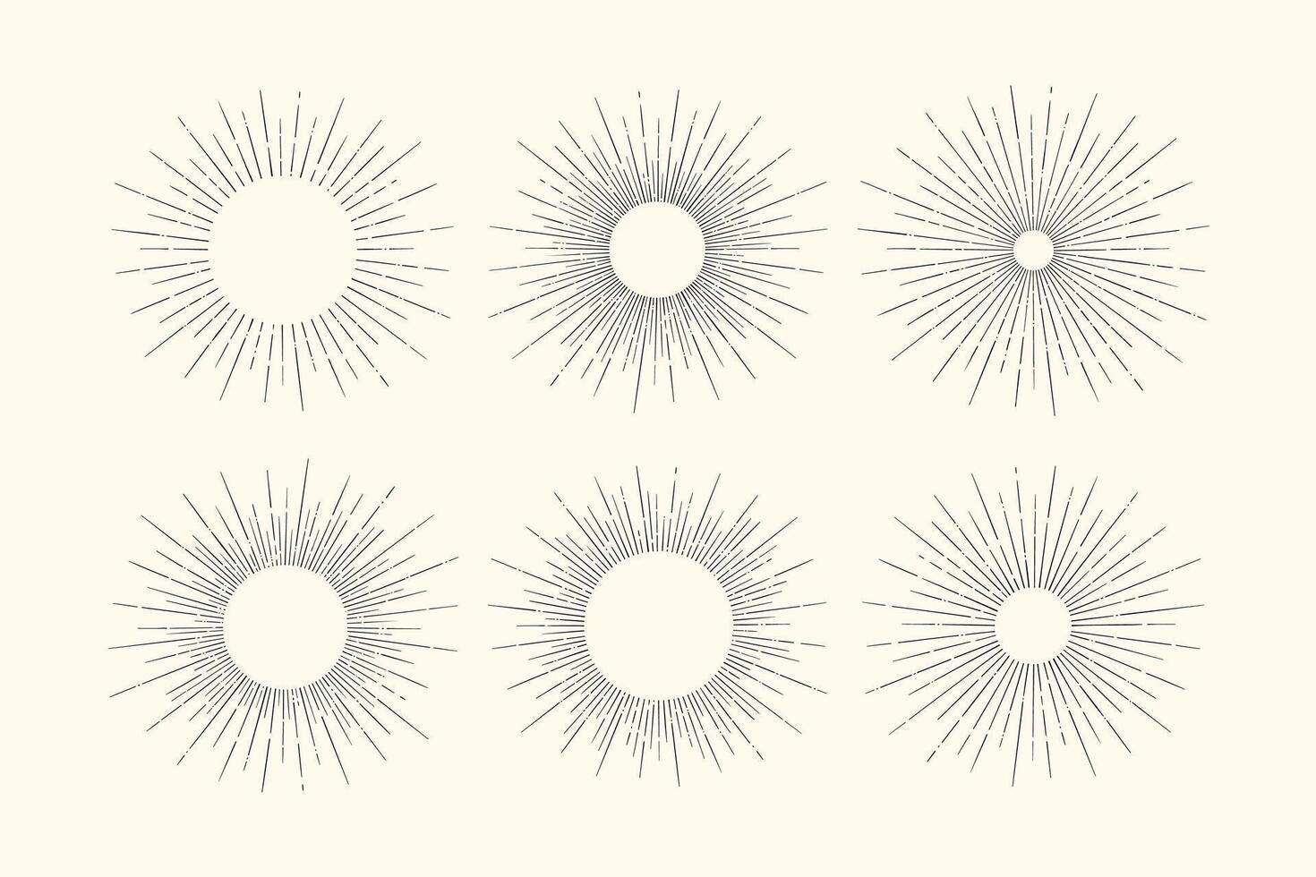 conjunto de ligero rayos, rayos de sol vector