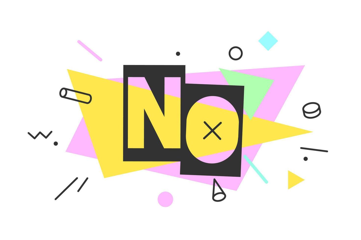 No. Banner, speech bubble vector