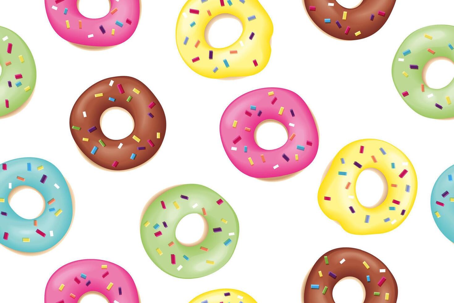 Set of sweet donuts vector