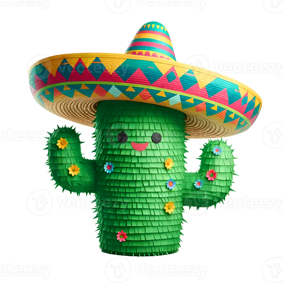 4pcs Large Cactus Pinata Set With Eye Mask, Ribbon & Mallet - Handcrafted For Birthday Parties, Carnival Celebrations, Space Themed Events & Mexican Holiday Decor - * To 1.36KG Of Candy