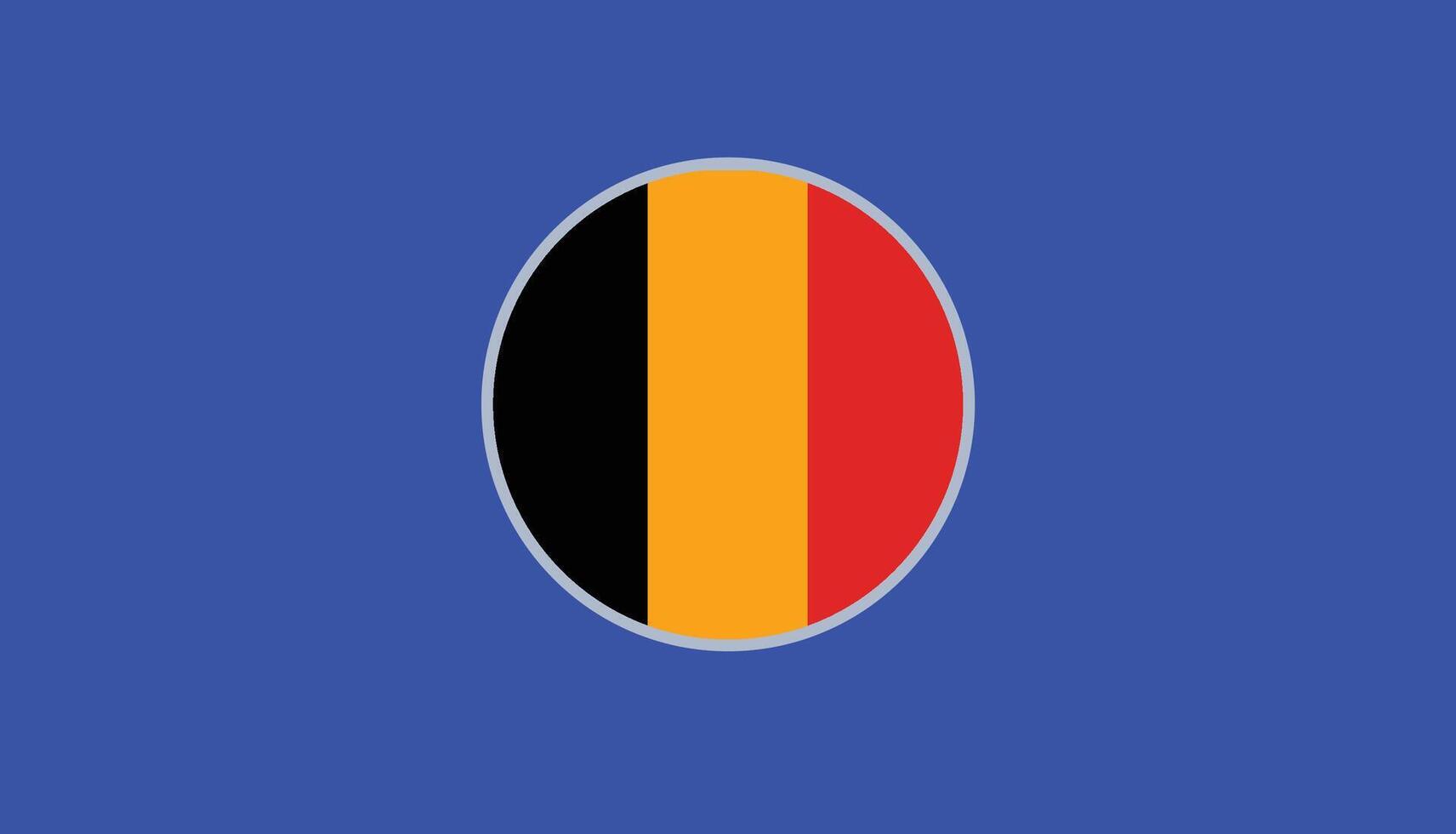 Belgium Flag Emblem European Nations 2024 Teams Countries European Germany Football Symbol Logo Design Illustration vector