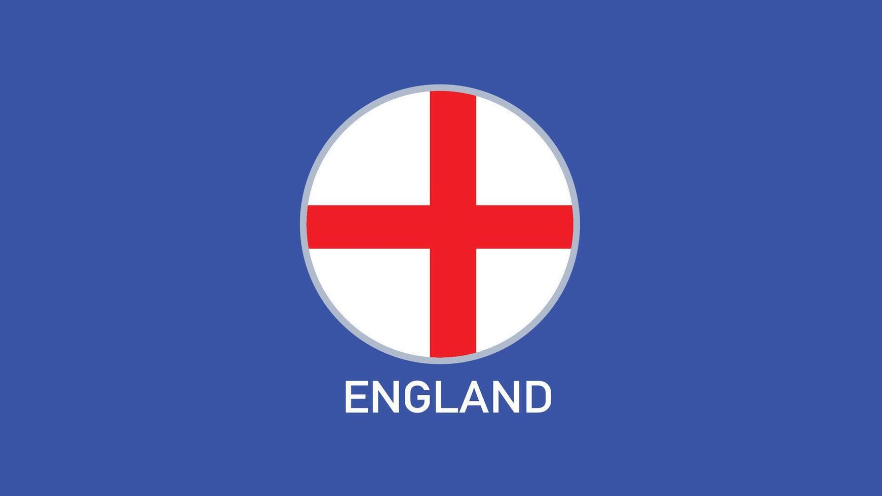 England Flag Emblem Teams European Nations 2024 Abstract Countries European Germany Football Symbol Logo Design Illustration vector