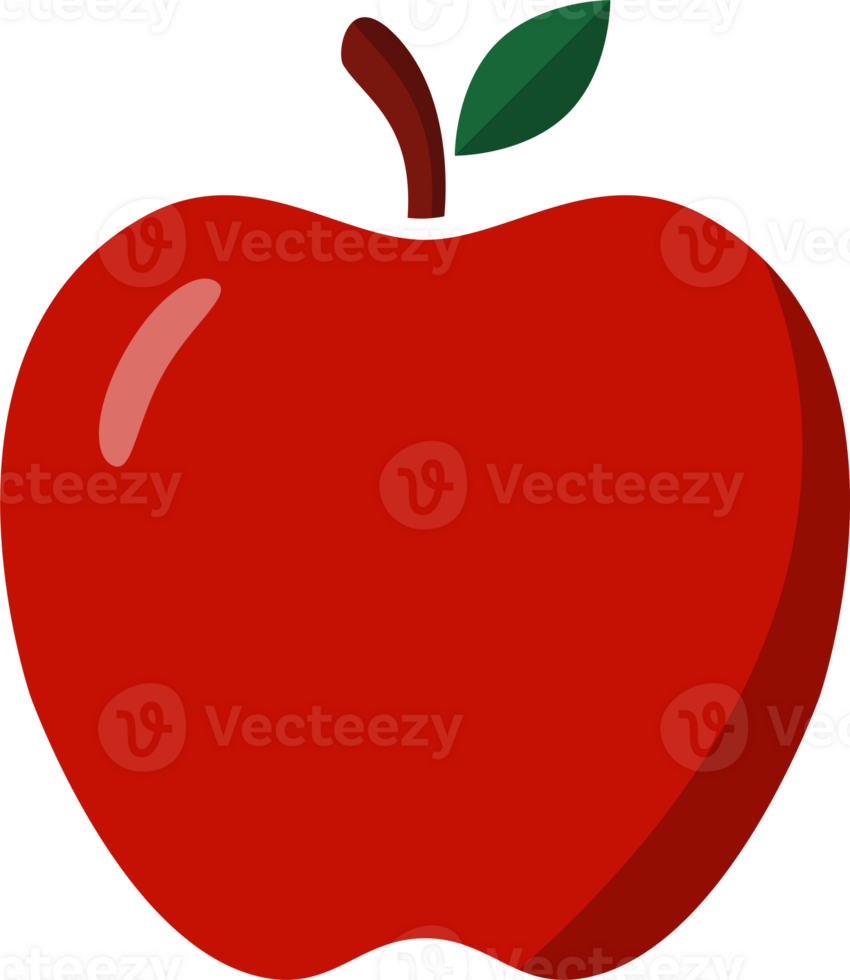 Red apple fruit icon for graphic design, logo, web site, social media, mobile app, ui illustration png