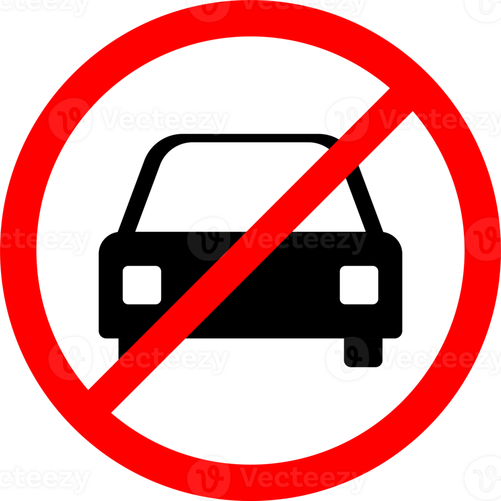 Nee auto toegestaan verbod icoon teken Doen niet rit symbool, Nee auto's binnenkomst.illustratie png