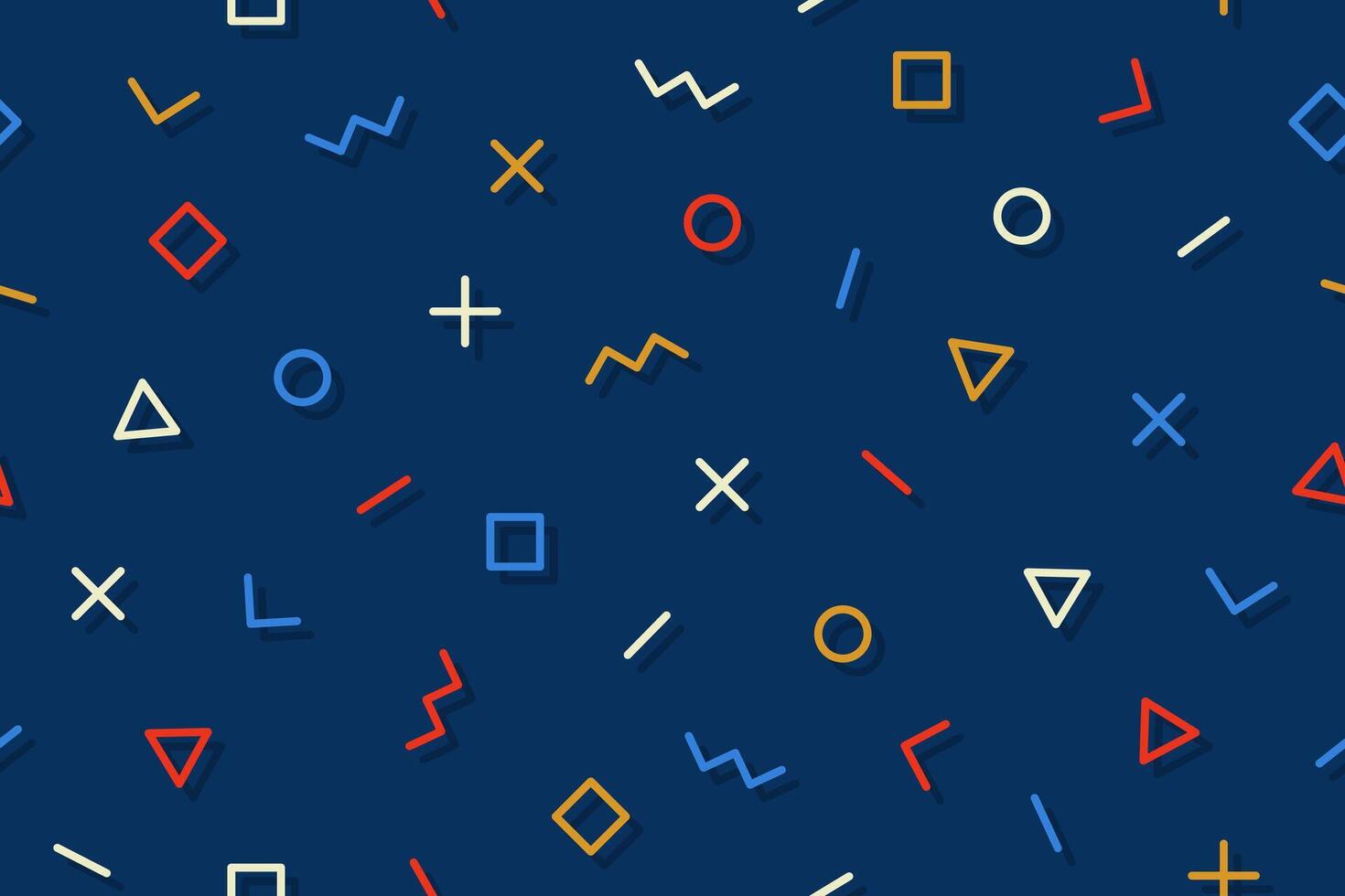 Seamless graphic pattern 80s-90s trendy styles vector