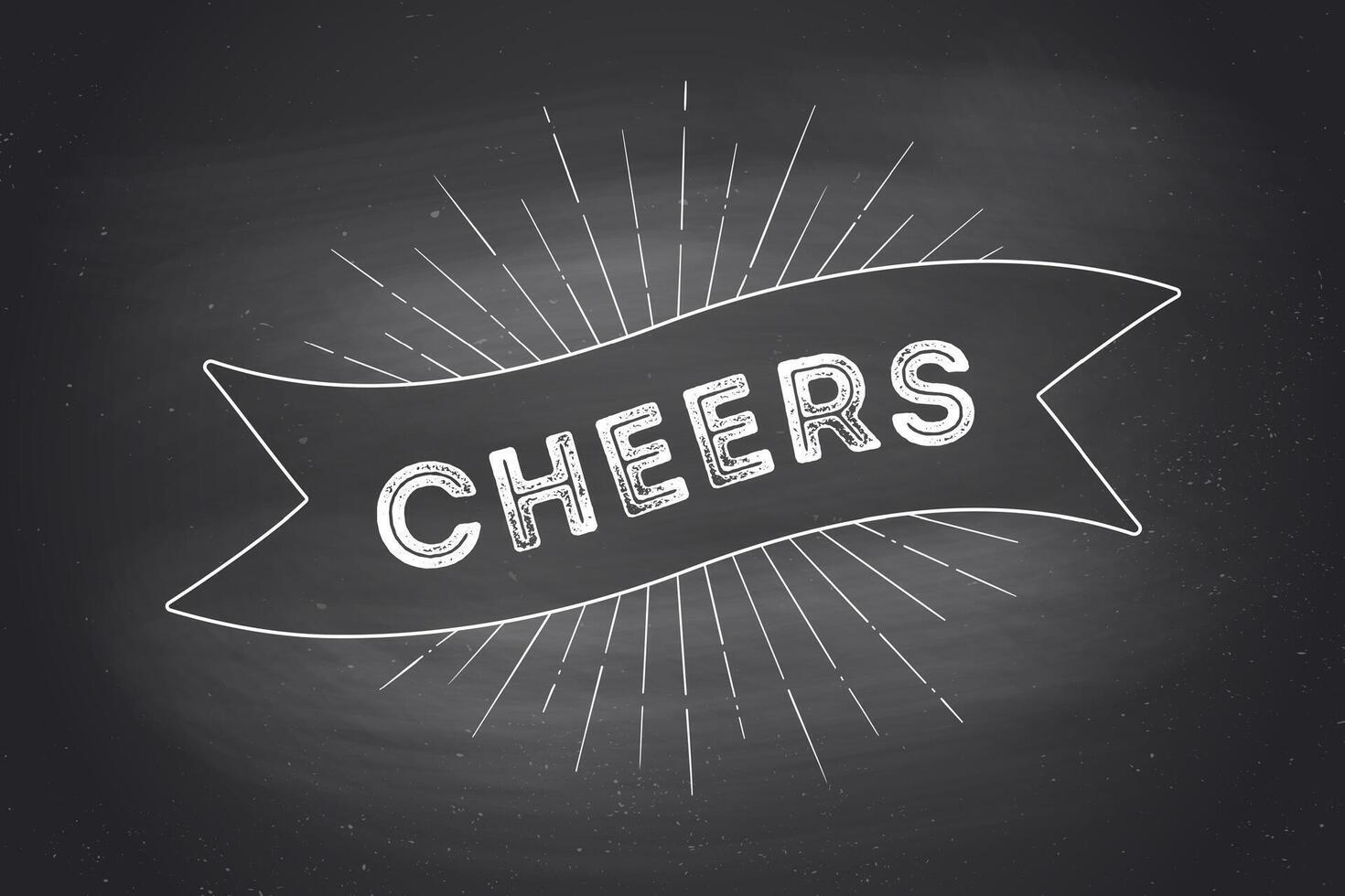 Vintage ribbon with text Cheers vector