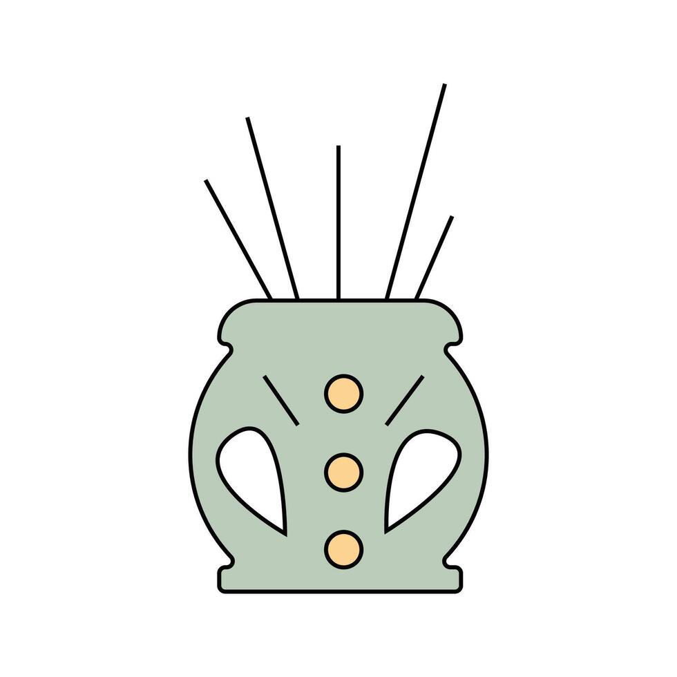 Incense in doodle style. illustration. vector