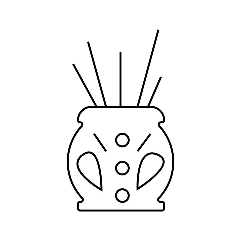 Incense in doodle style. illustration. vector