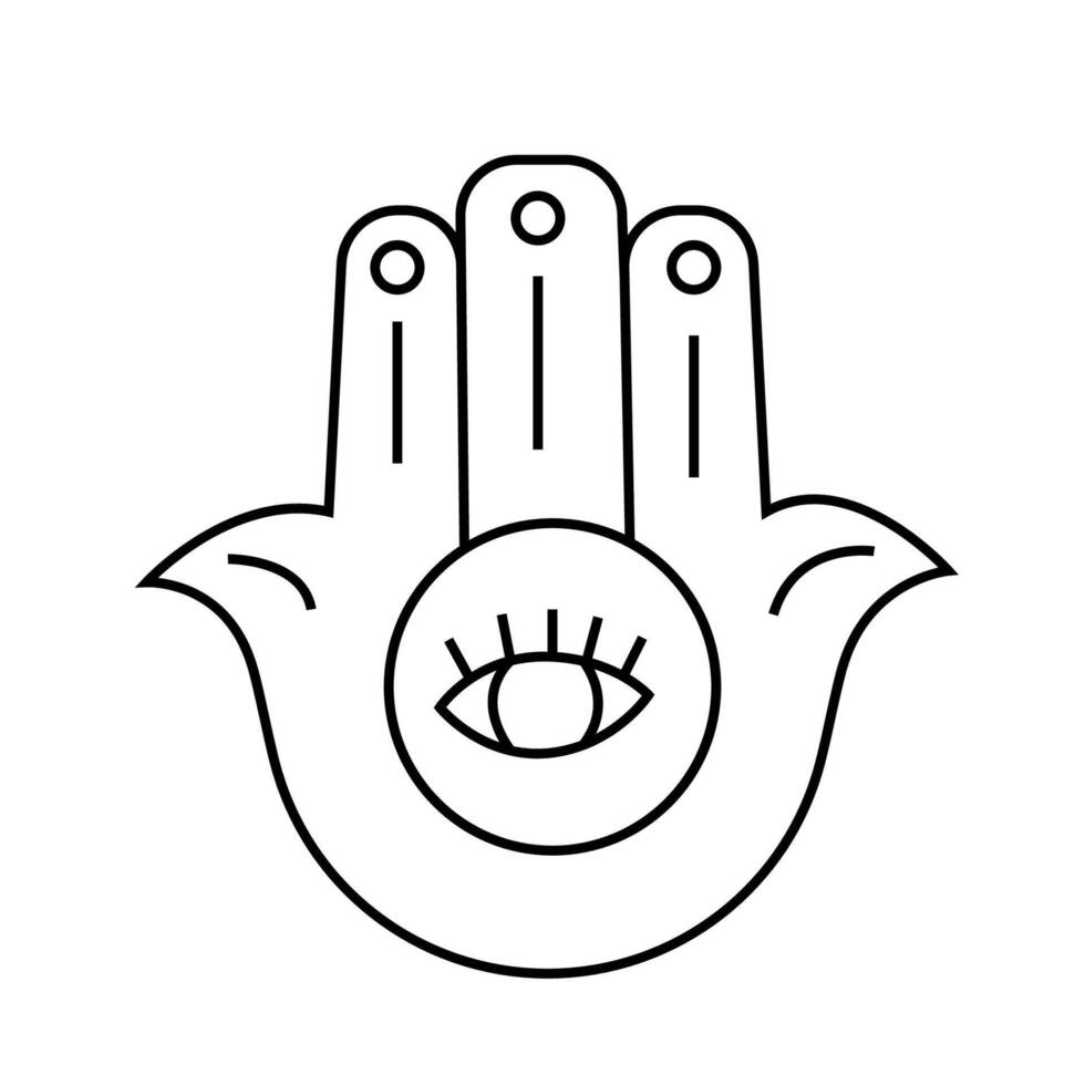 Hamsa in doodle style. illustration vector