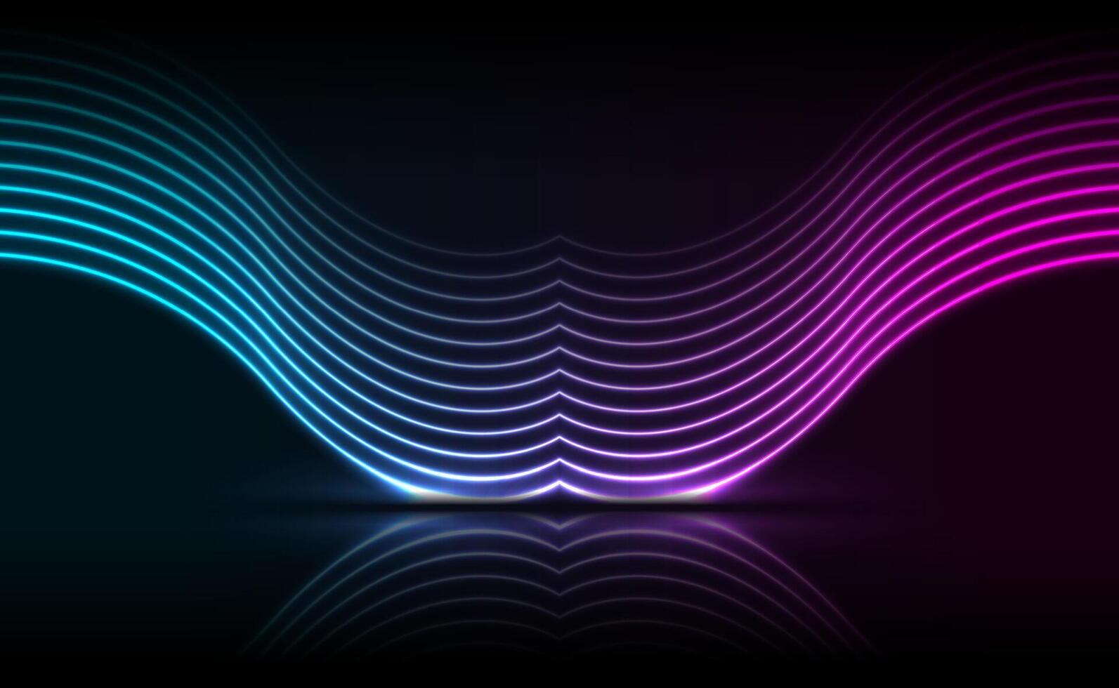 Blue ultraviolet neon laser waves technology background vector