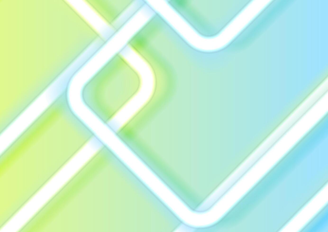 Blue green pastel neon lines abstract fluorescent background vector