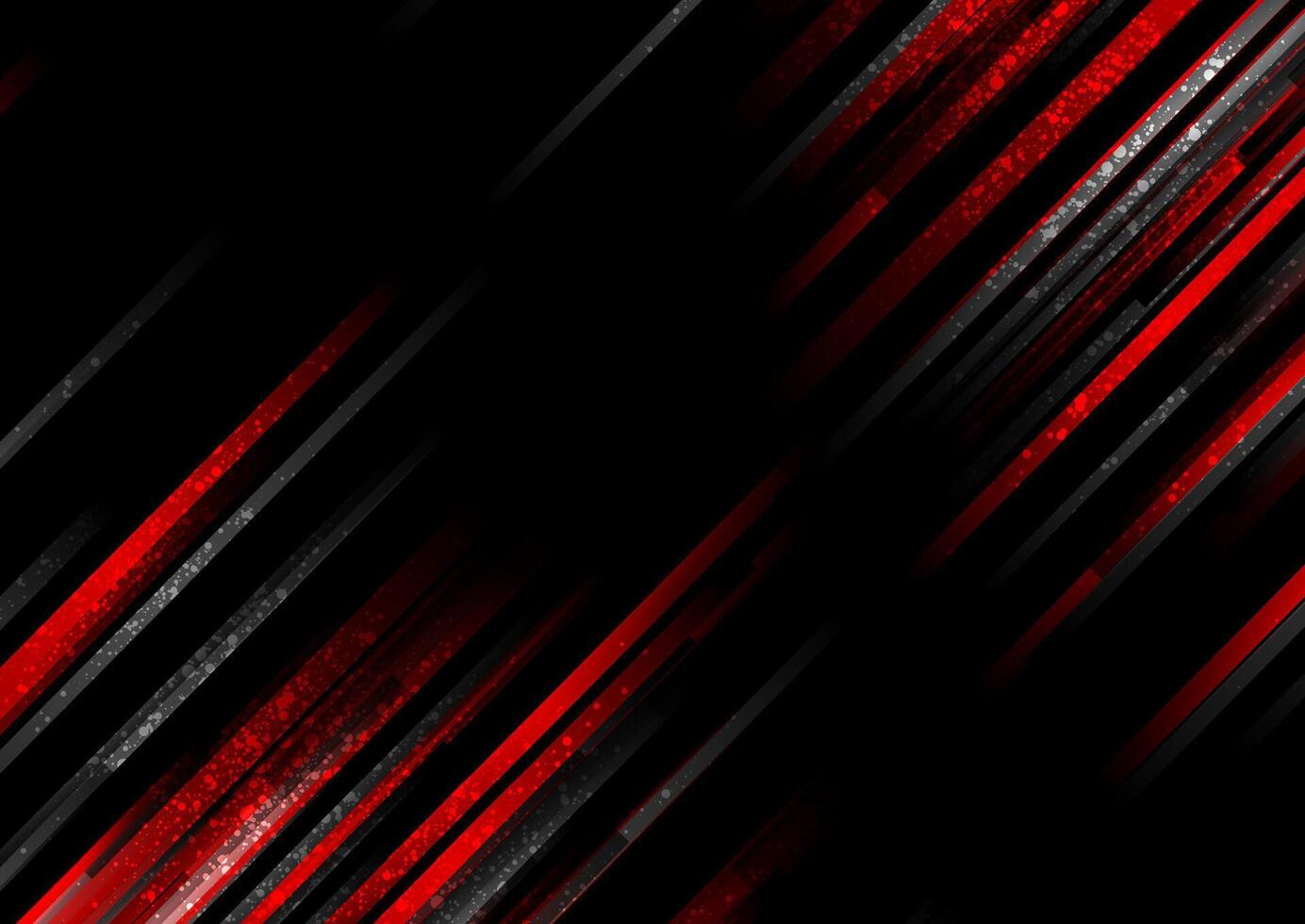 Abstract geometry backgroud with red black stripes and dots vector
