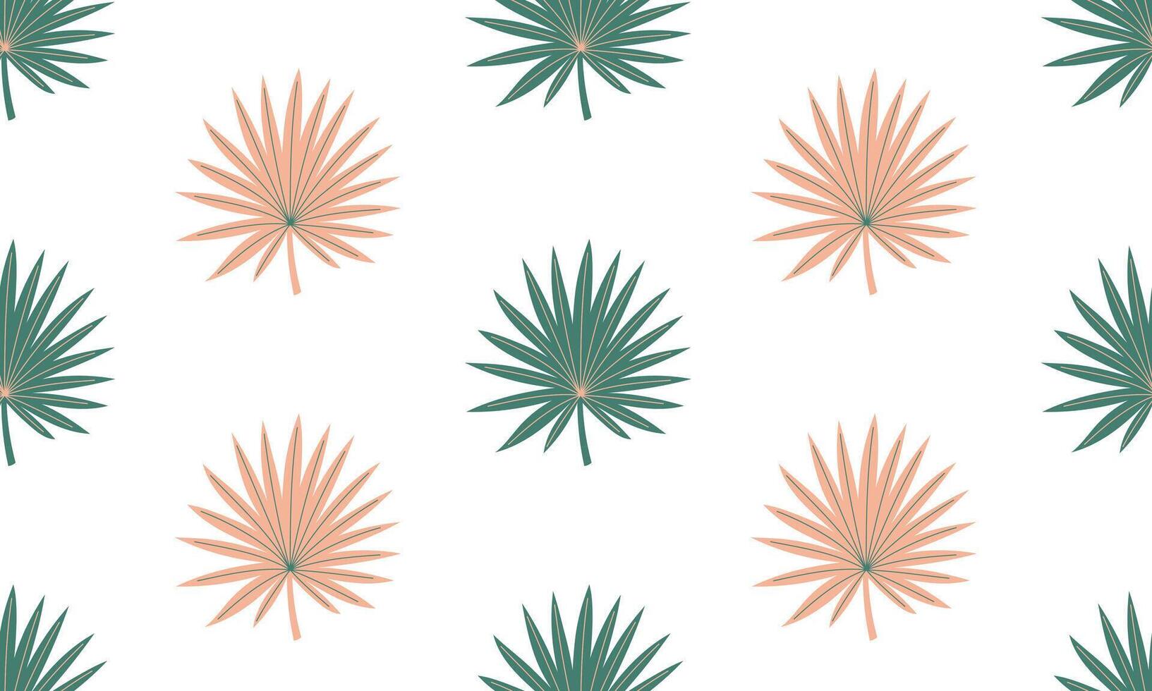 Seamless pattern with palm leaves. Abstract Tropical foliage background. Modern exotic jungle plants. Flat illustration vector