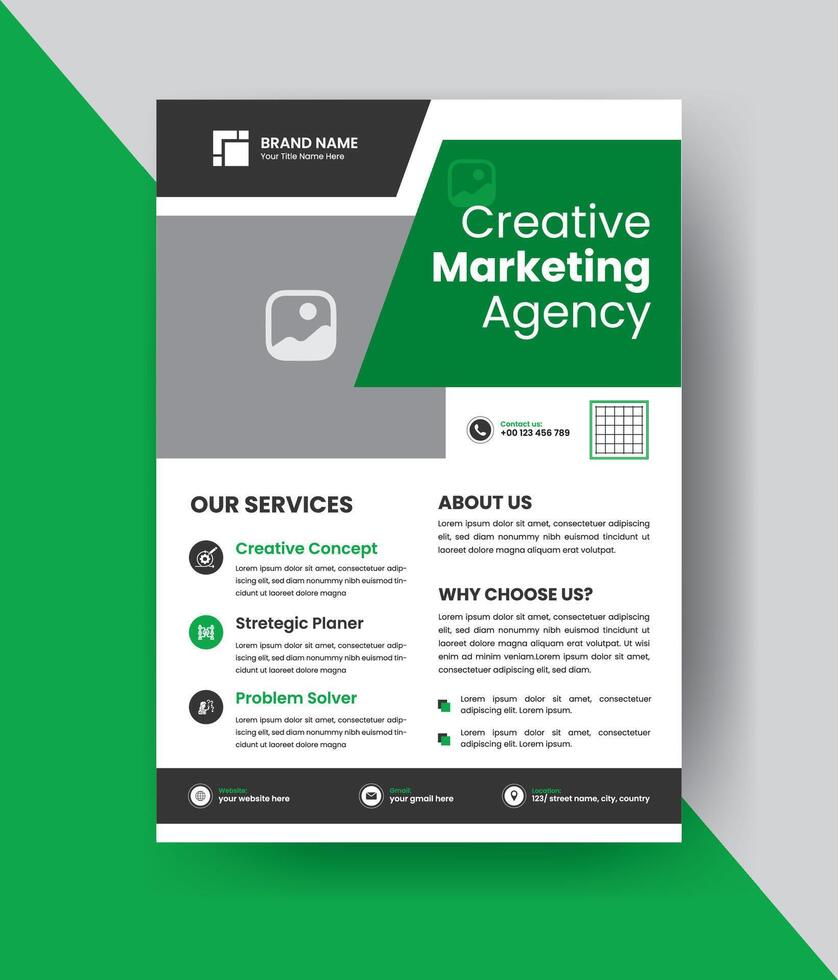 Case Study Layout Flyer. Minimalist Business Report with Simple Design. vector