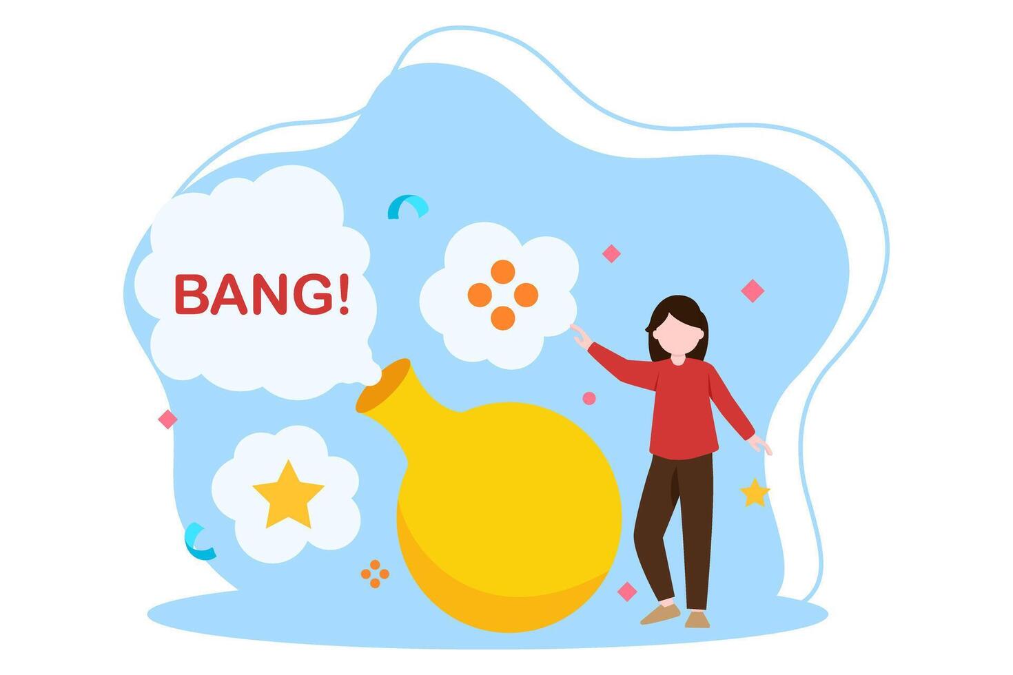April Fools Flat Illustration Design vector