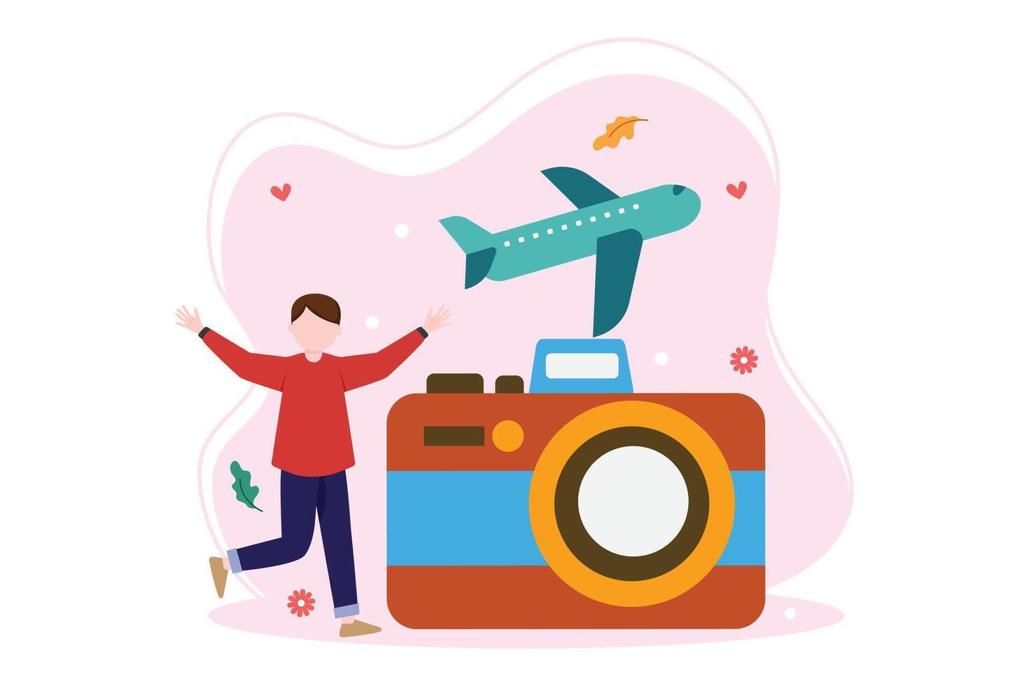Weekend Holiday Flat Illustration Design vector