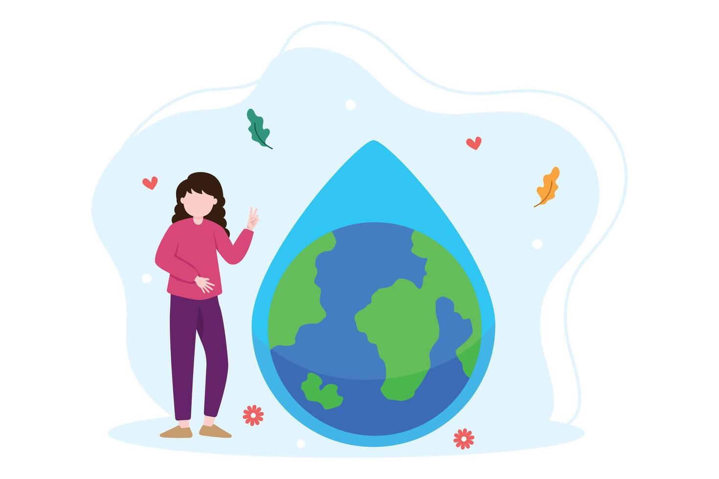 Earth Day Flat Illustration Design vector