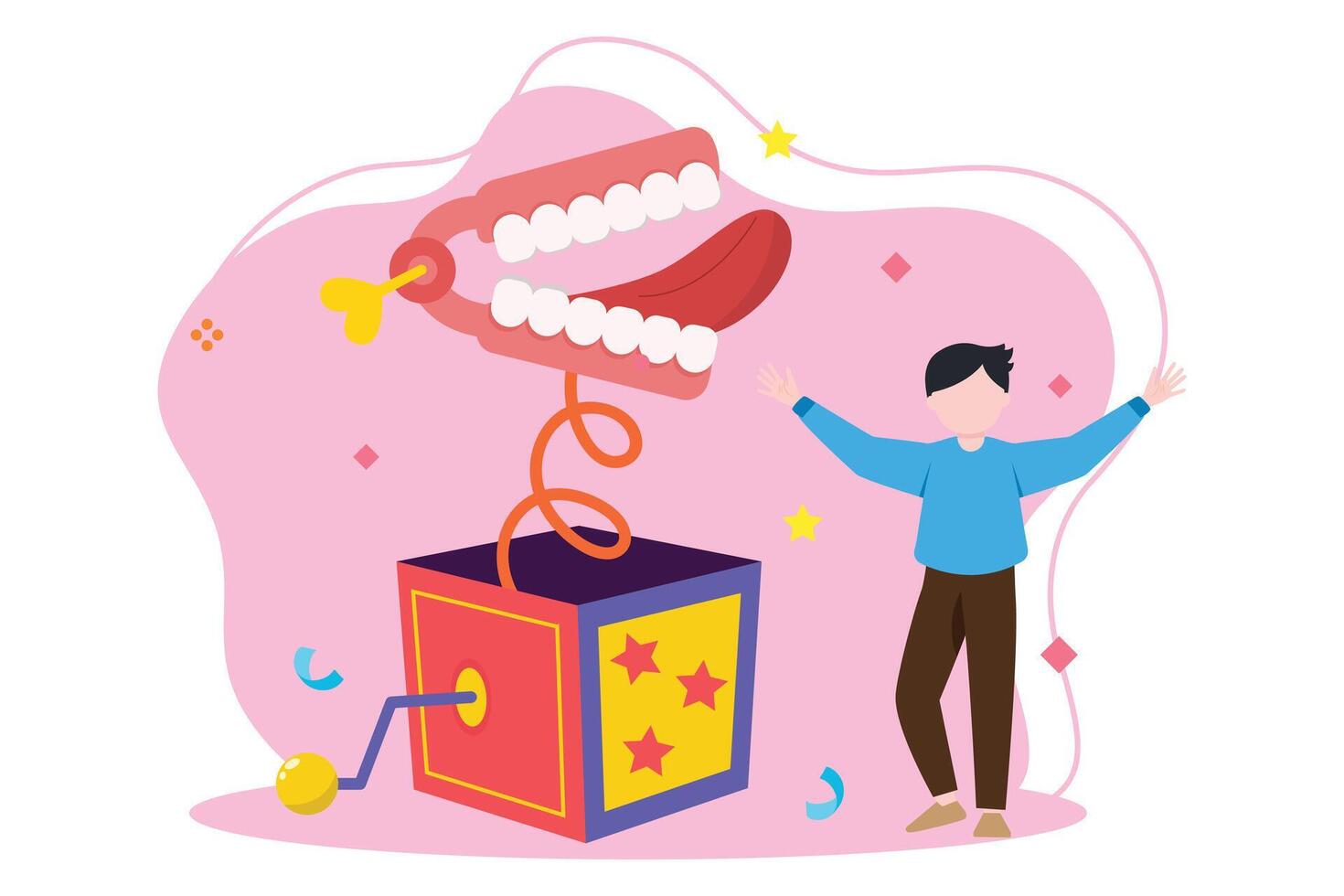 April Fools Flat Illustration Design vector