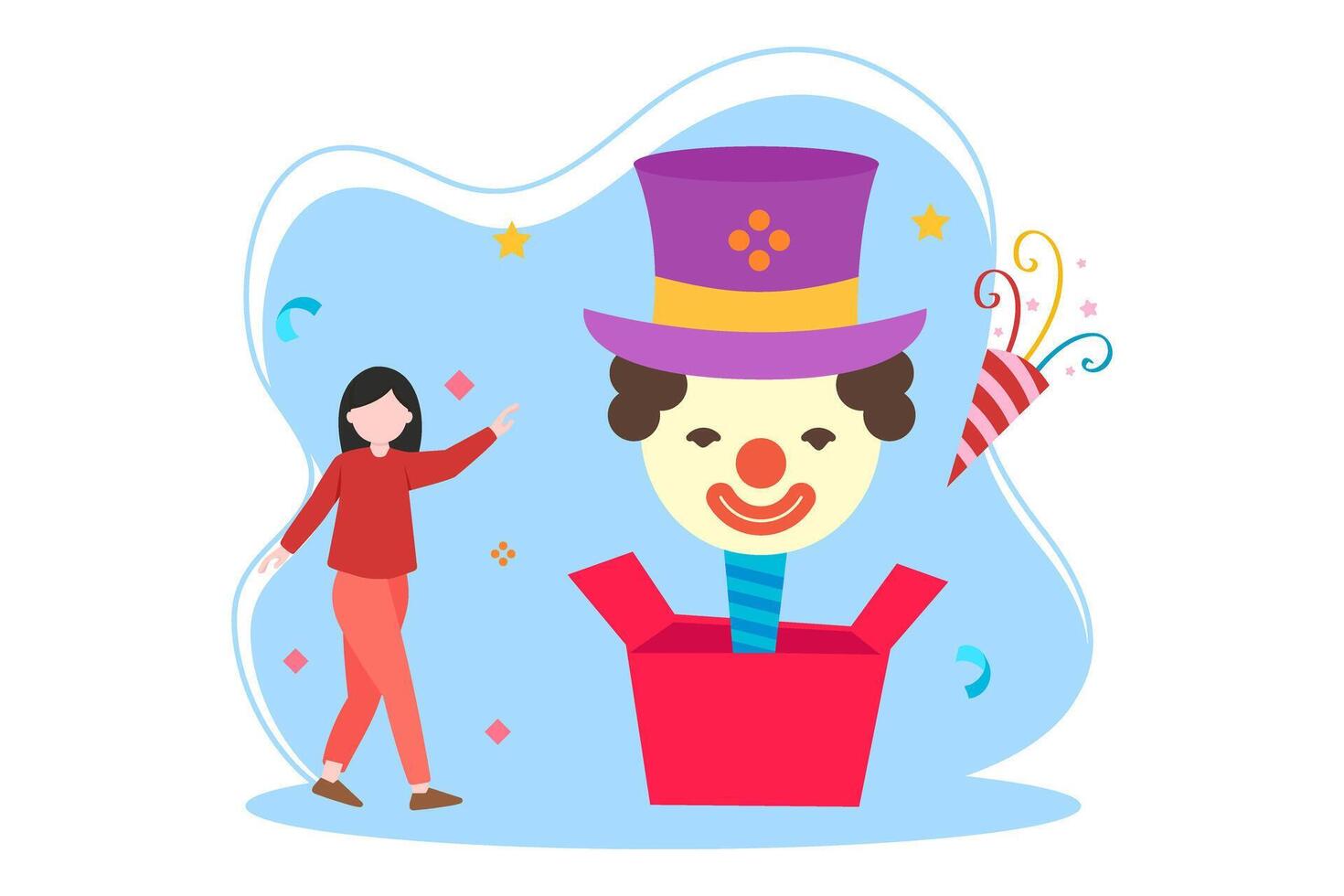 April Fools Flat Illustration Design vector