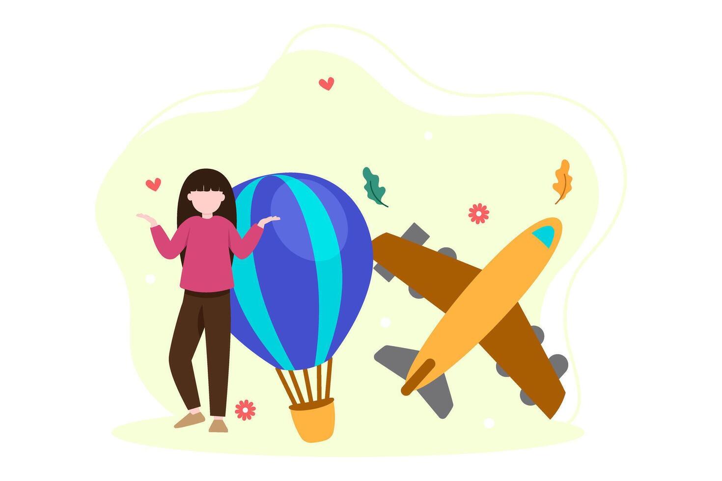 Weekend Holiday Flat Illustration Design vector