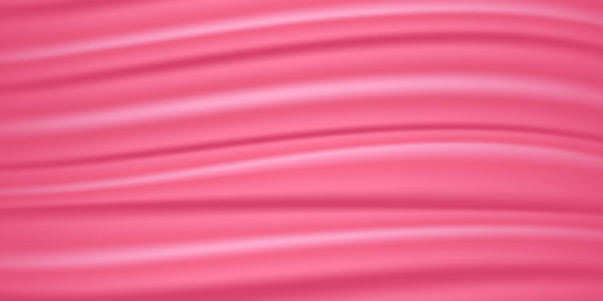 luxurious background of pink silk fabric with drapery. fabric with a silk texture. 3D illustration vector