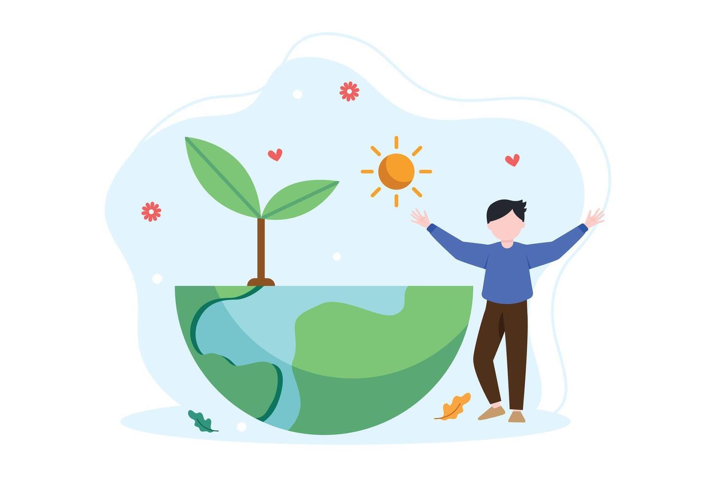 Earth Day Flat Illustration Design vector