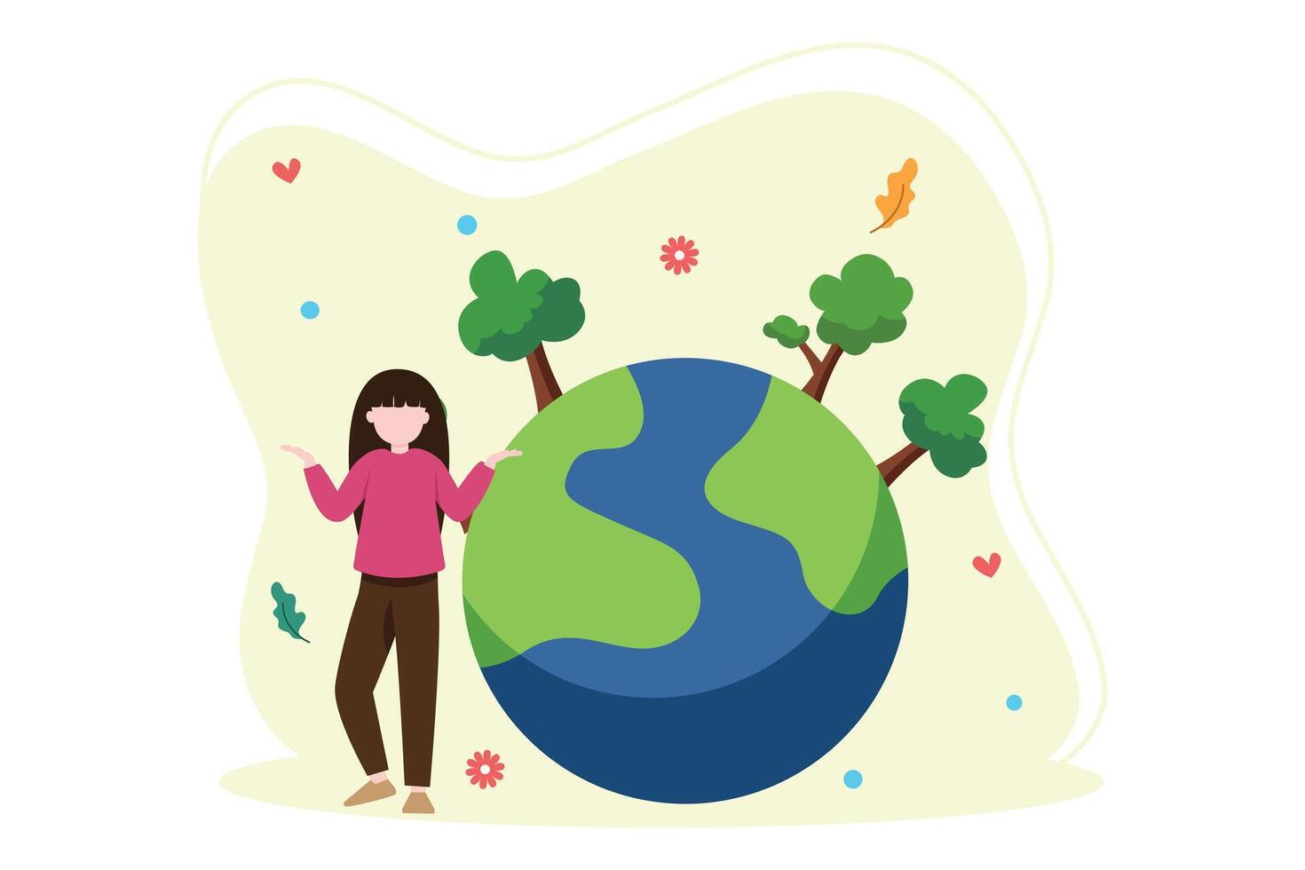 Earth Day Flat Illustration Design vector