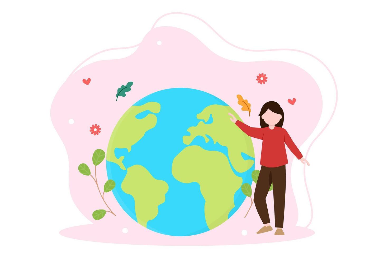 Earth Day Flat Illustration Design vector