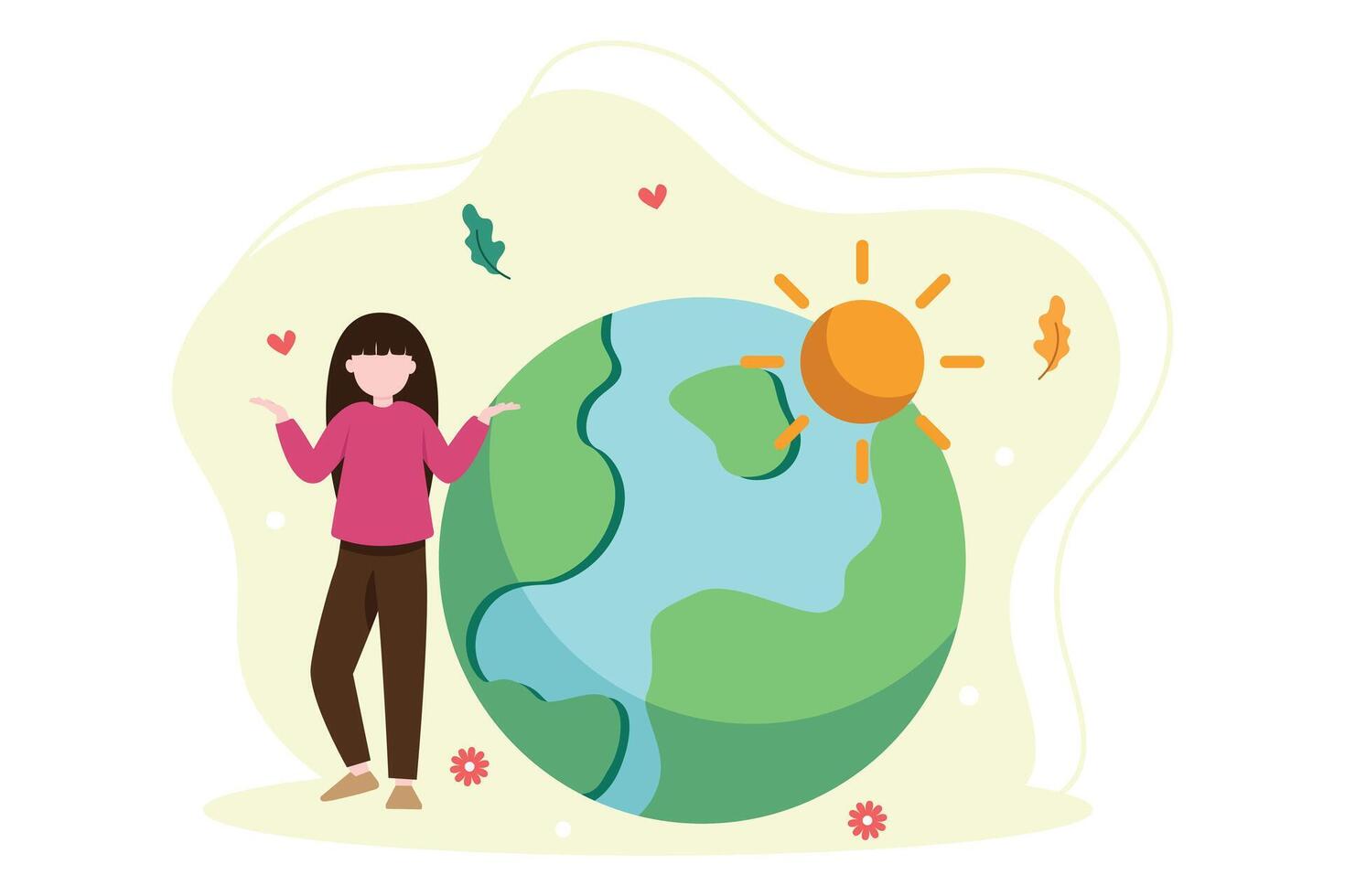Earth Day Flat Illustration Design vector