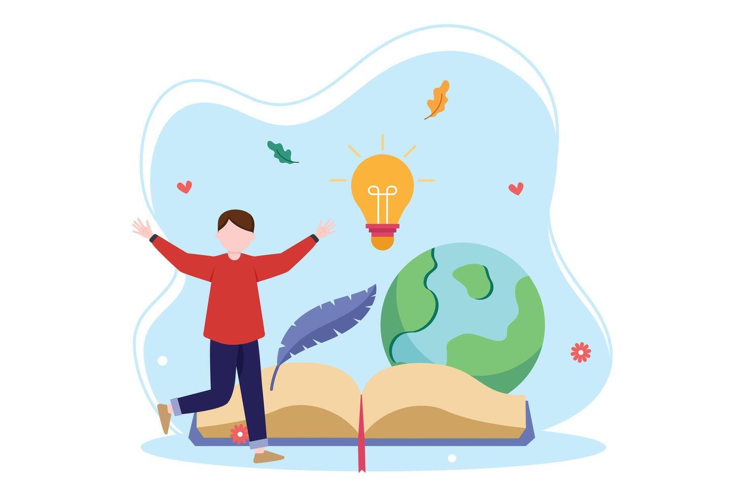World Book Day Flat Design vector