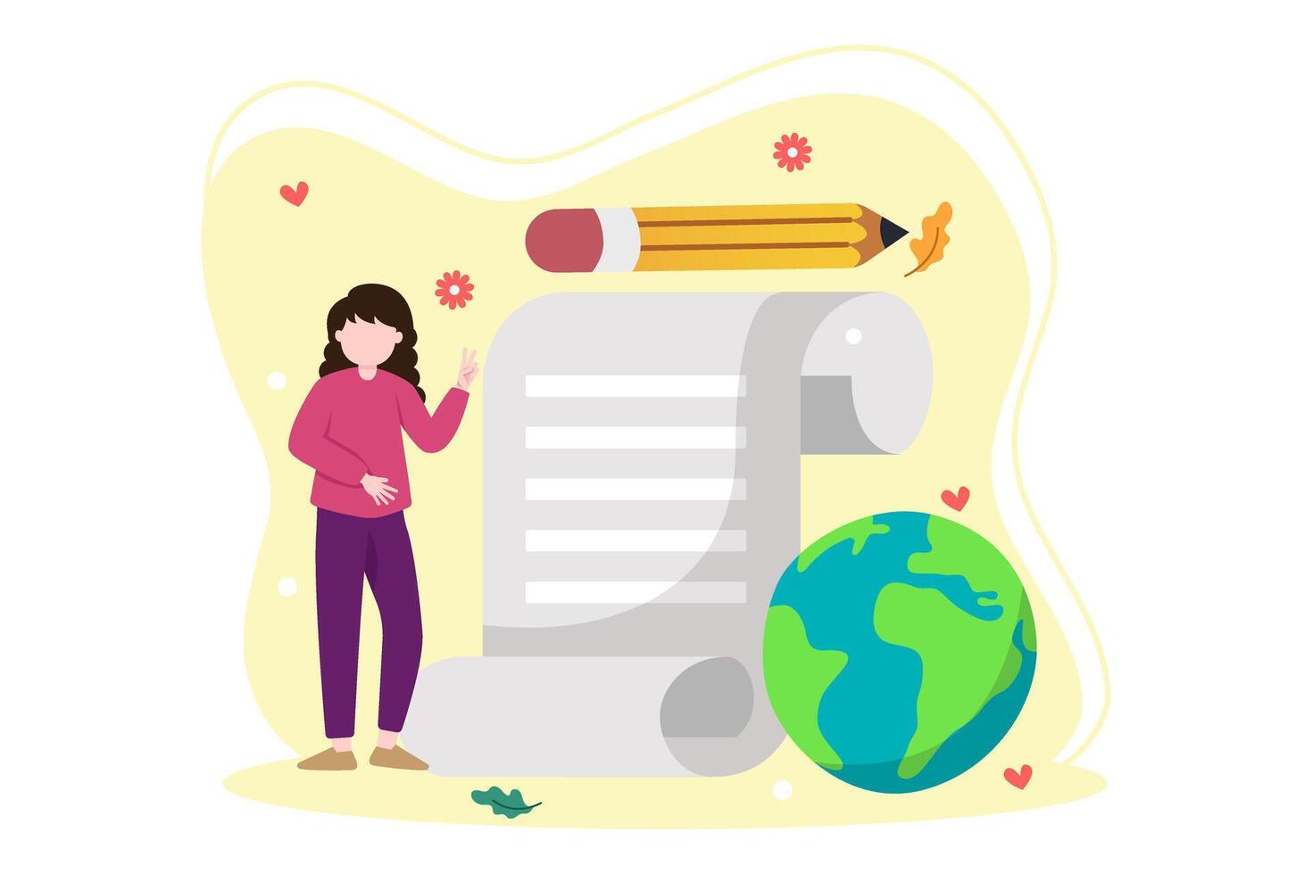 World Book Day Flat Design vector