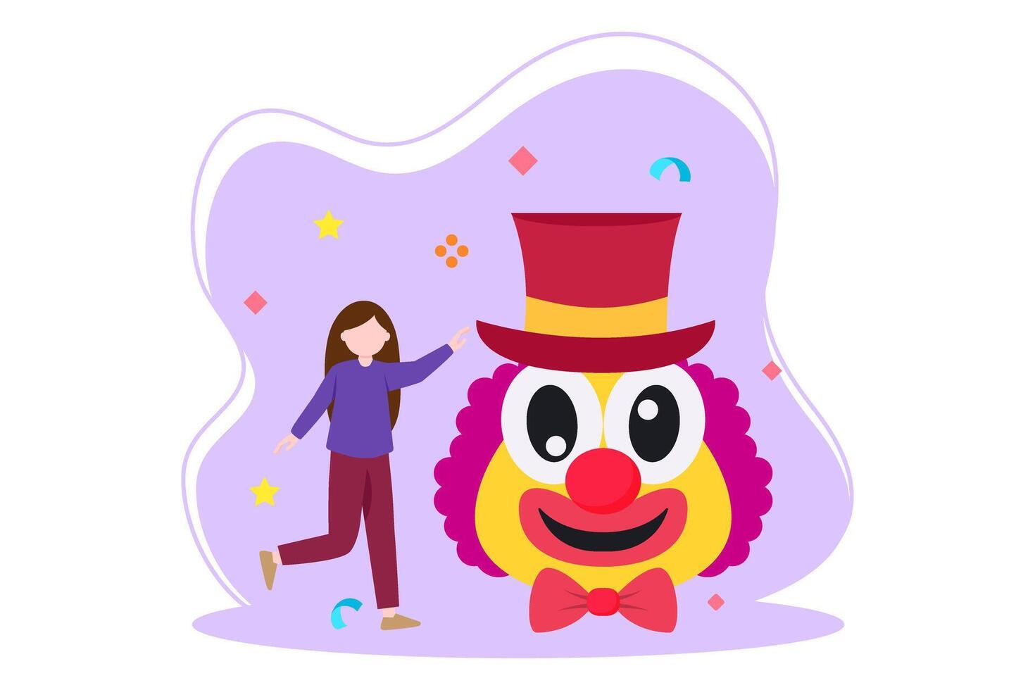 April Fools Flat Illustration Design vector