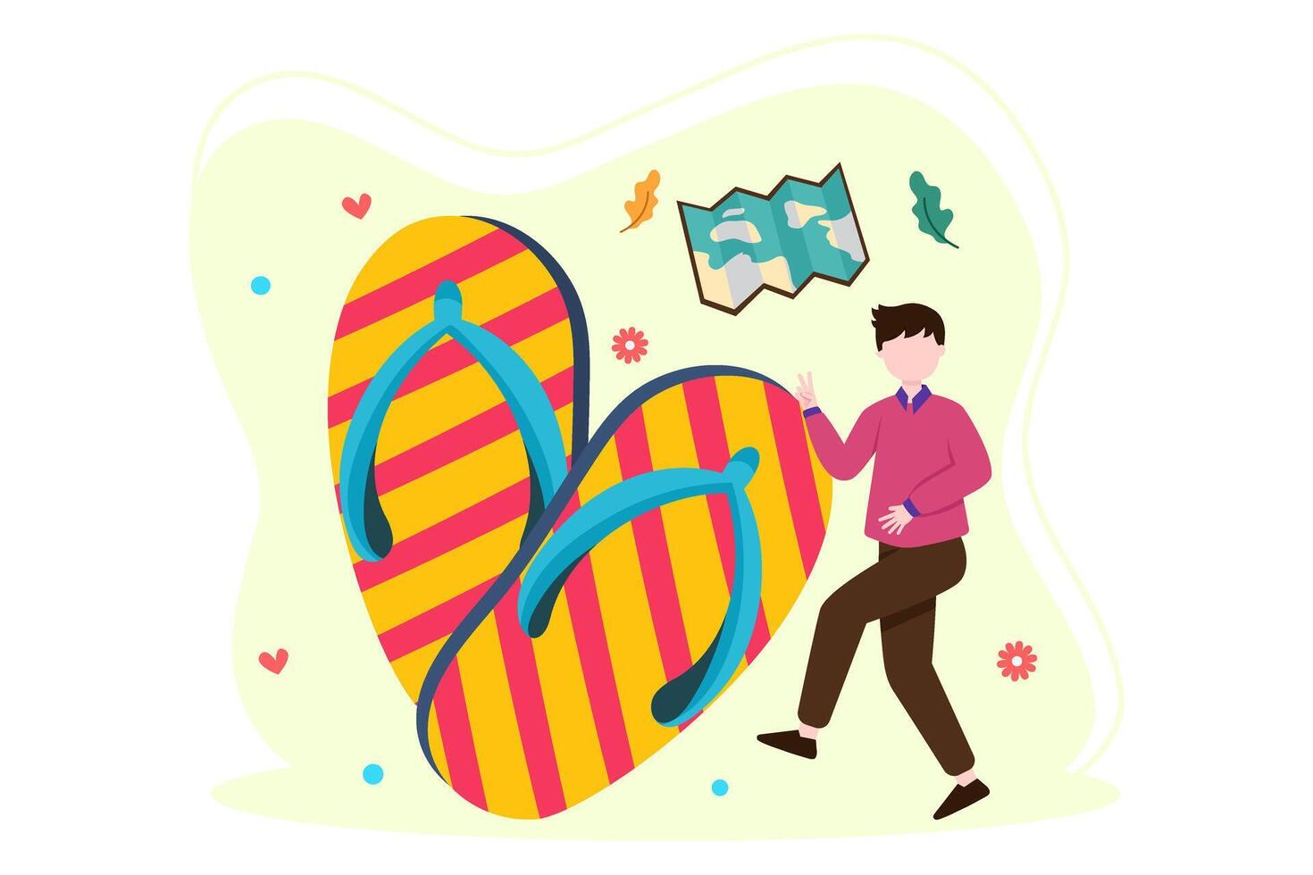 Weekend Holiday Flat Illustration Design vector