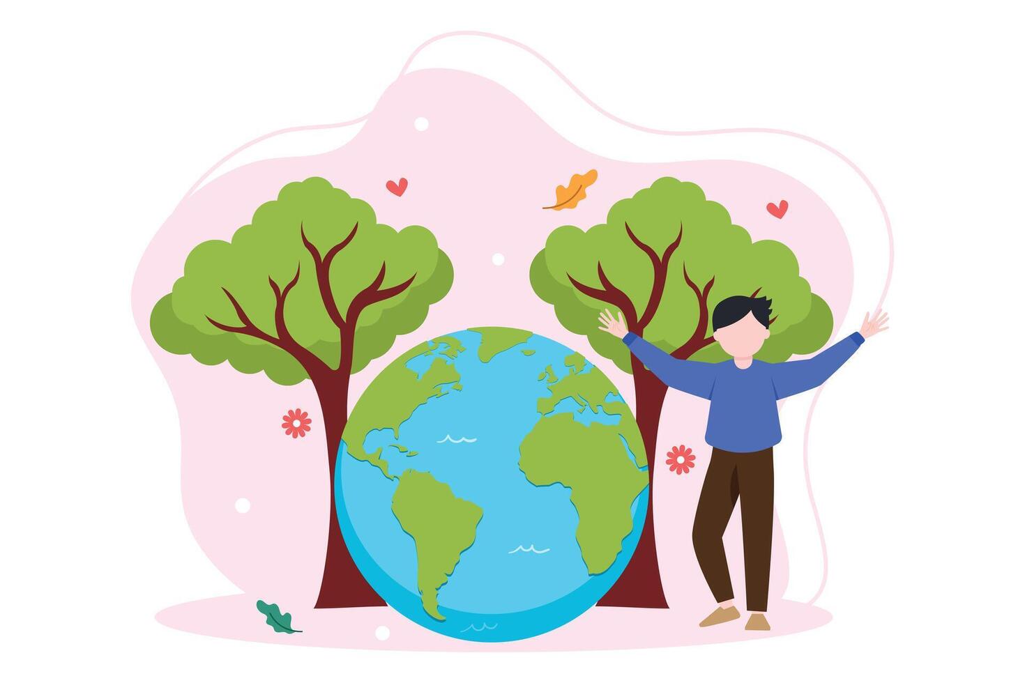 Earth Day Flat Illustration Design vector