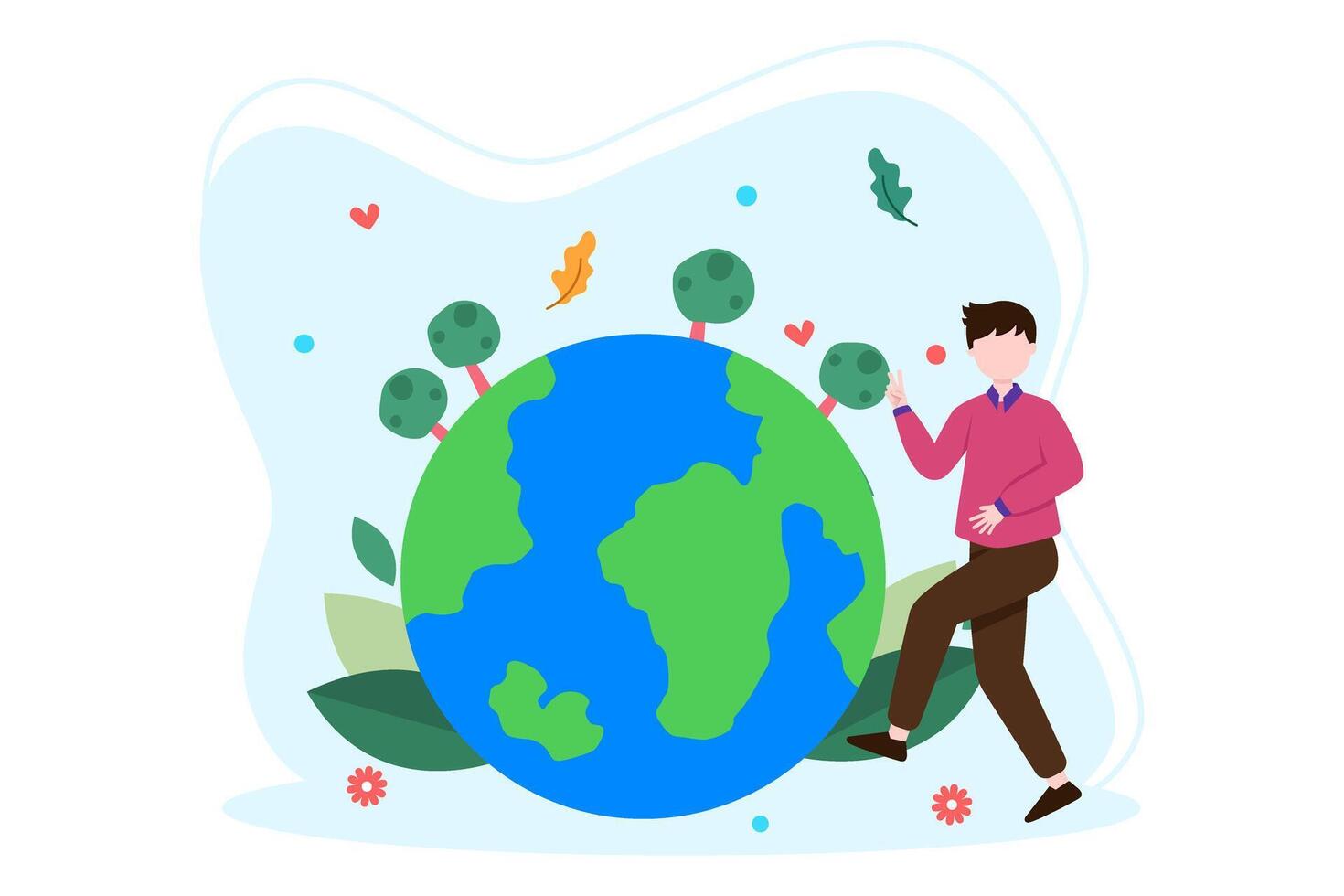 Earth Day Flat Illustration Design vector