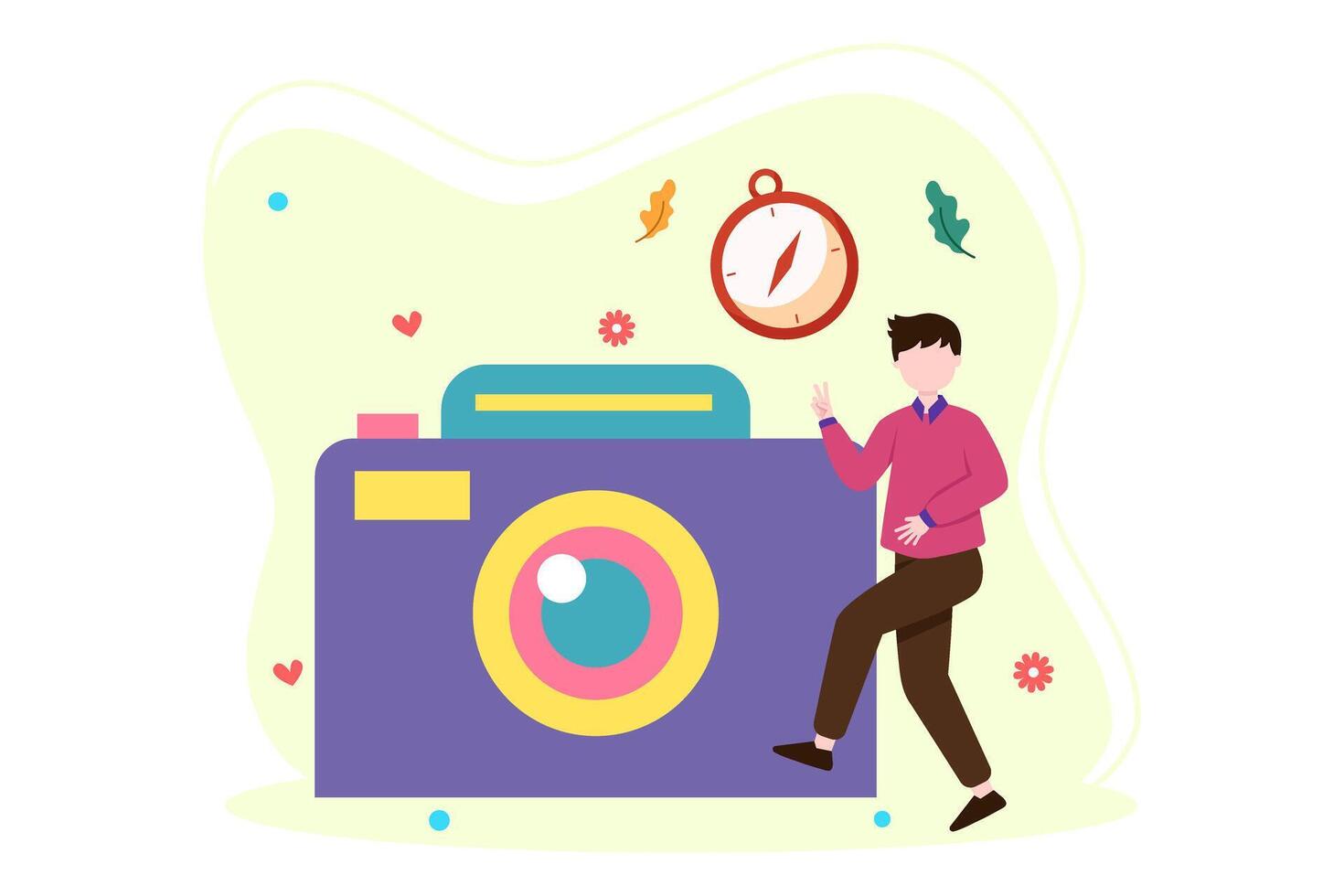 Weekend Holiday Flat Illustration Design vector