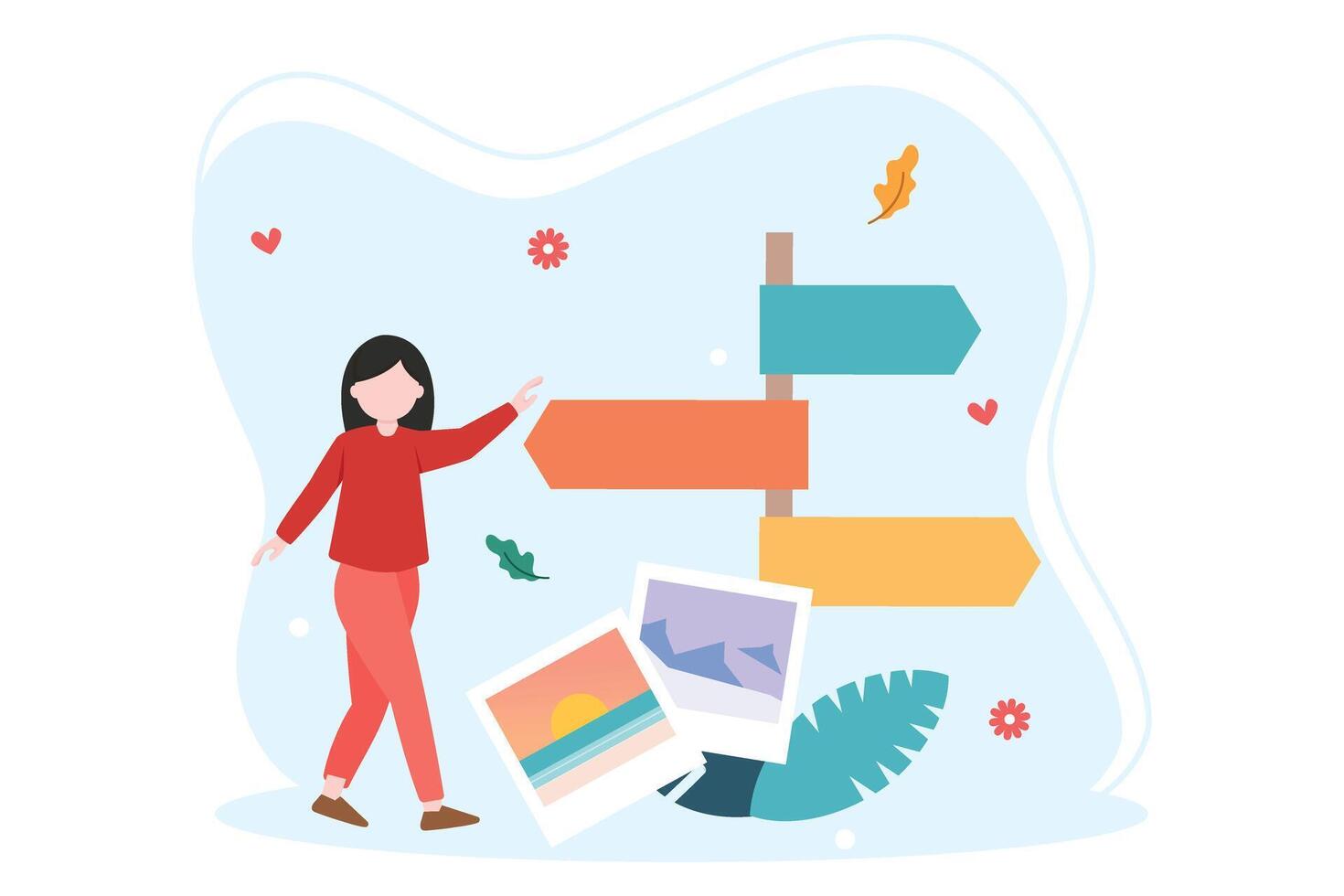 Weekend Holiday Flat Illustration Design vector