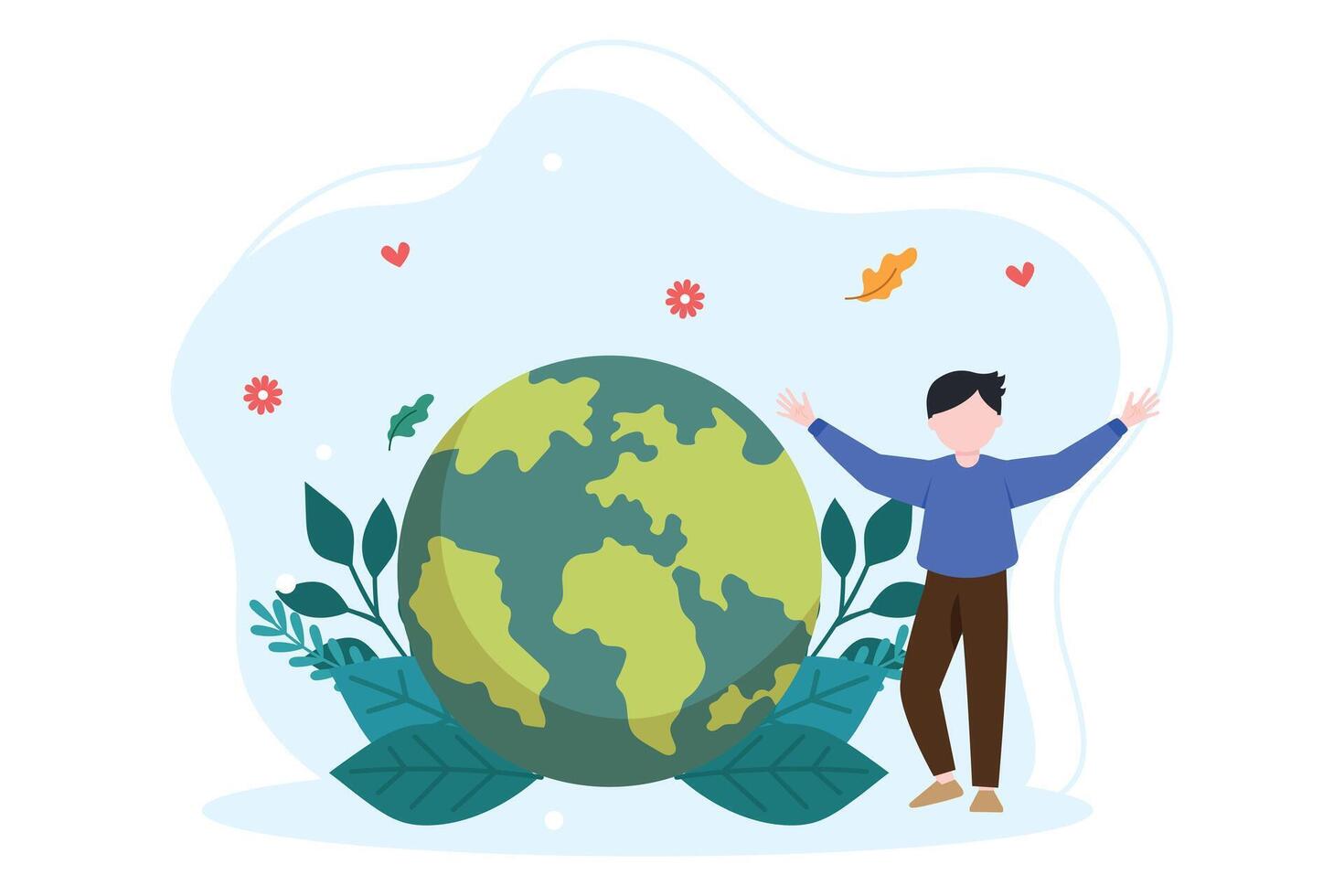 Earth Day Flat Illustration Design vector