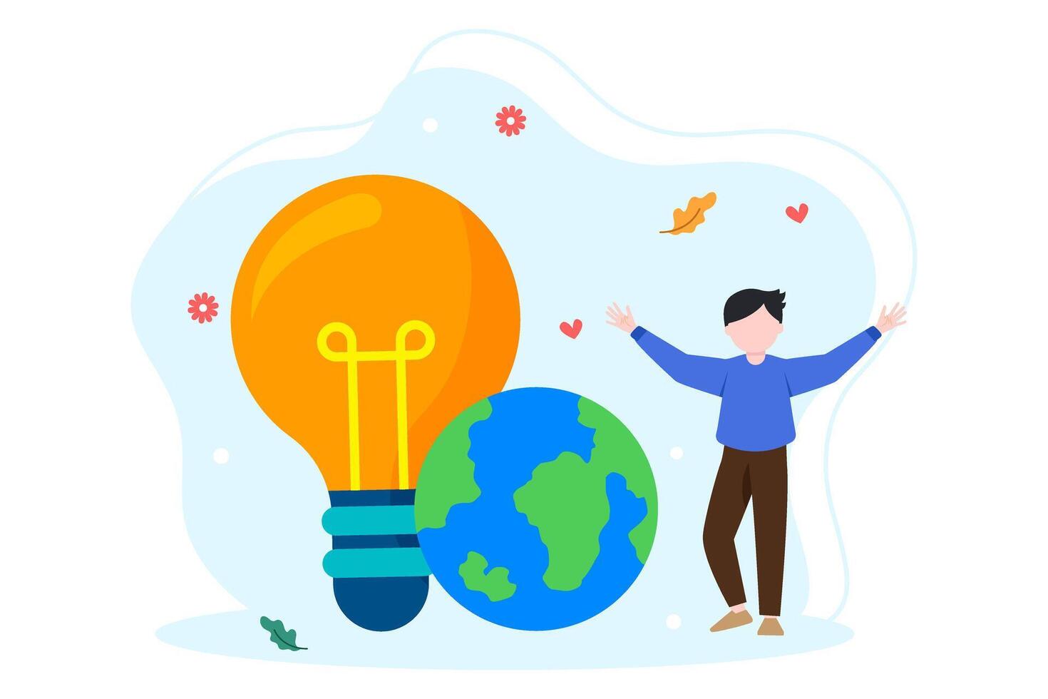 Earth Day Flat Illustration Design vector