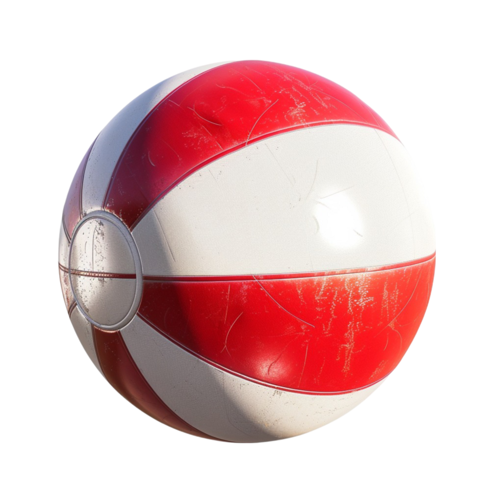 Classic Contrast Red and White Beach Volleyballs for Every Player png