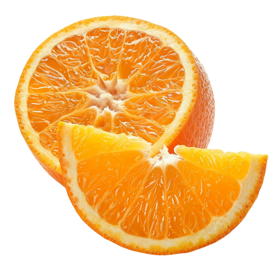 Zesty Refreshment Dive into the Juicy Goodness of Orange Fruit Slices png