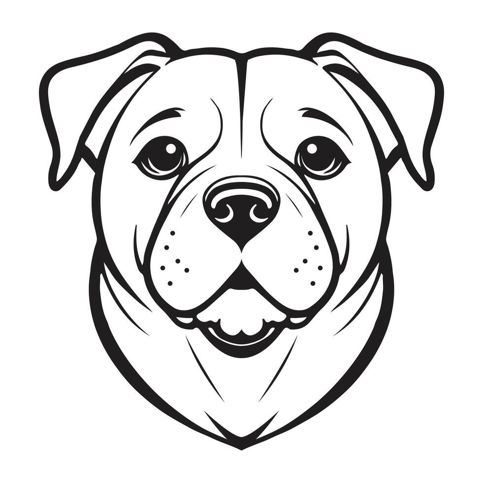 Outline Dog Head isolated template icon vector