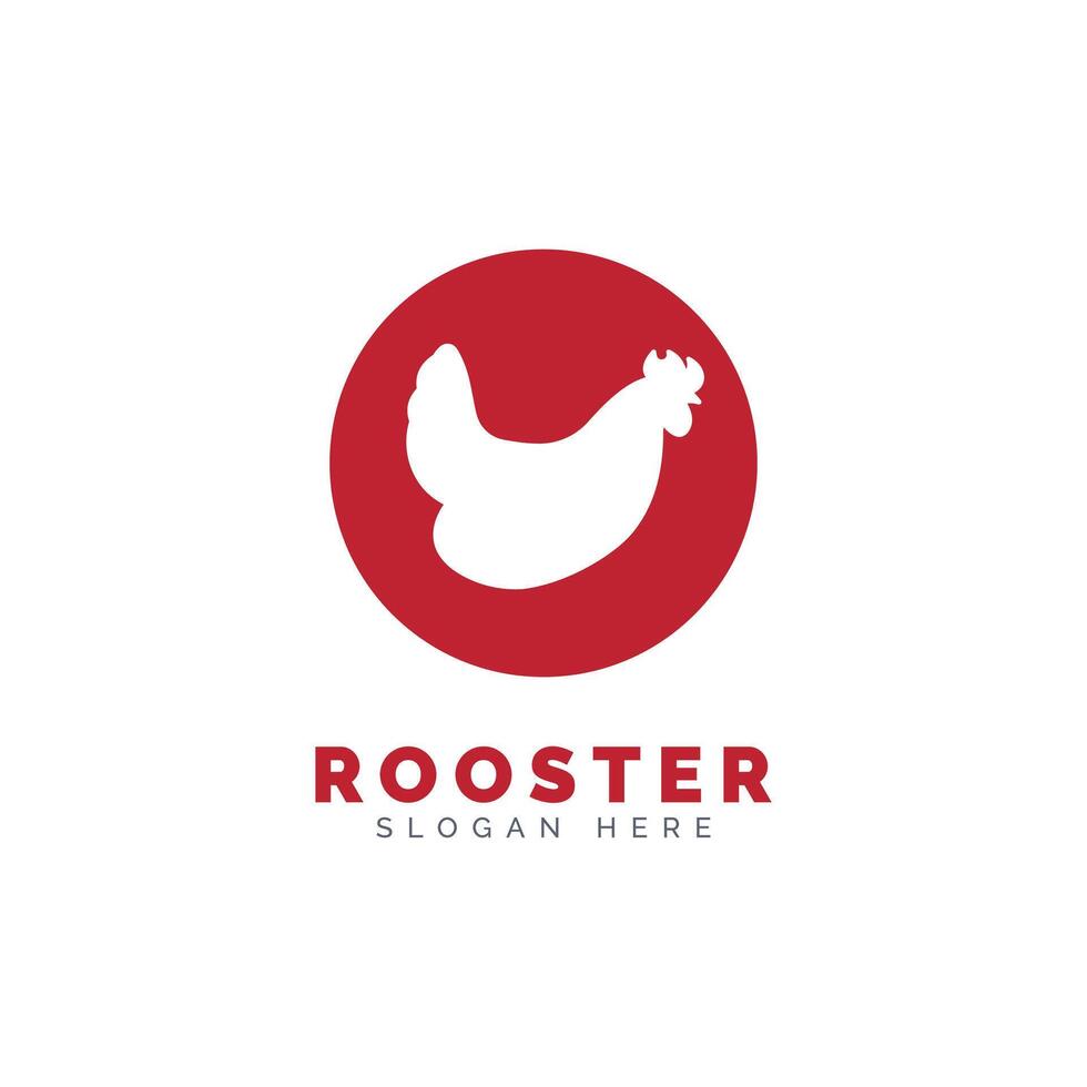 Rooster logo template design vector