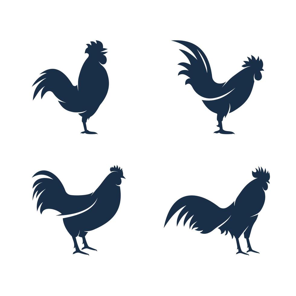 Rooster icon template design vector